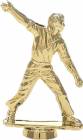 3 1/2" Male Cricket Bowler Gold Trophy Figure