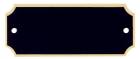 2 1/2" x 1" Laserable Black Die Cut Brass Perpetual Plate with Gold Border