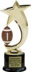 8" Football Shooting Star Spinning Trophy Kit with Pedestal Base