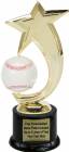 8" Baseball Shooting Star Spinning Trophy Kit with Pedestal Base