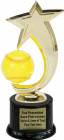 8" Softball Shooting Star Spinning Trophy Kit with Pedestal Base