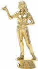 5" Dart Thrower Female Trophy Figure Gold