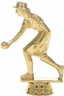4 1/2" Lawn Bowler Female Gold Trophy Figure