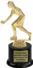 6 1/2" Lawn Bowler Female Trophy Kit with Pedestal Base