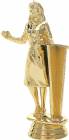 4 3/4" Public Speaker Female Gold Trophy Figure