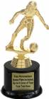 6 1/2" Action Soccer Female Trophy Kit with Pedestal Base