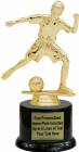 7" Junior Soccer Female Trophy Kit with Pedestal Base