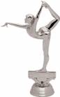 5 1/2" Gymnastics Female Silver Trophy Figure