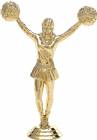 5 1/2" Cheerleader Female Trophy Figure Gold