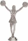 5 1/2" Cheerleader Female Silver Trophy Figure