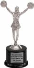 7 1/2" Cheerleader Female Trophy Kit with Pedestal Base