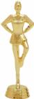 5 1/2" Drill Team Female Trophy Figure Gold