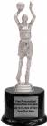 8 1/2" Basketball Female Trophy Kit with Pedestal Base