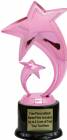 Pink 7 1/2" Shooting Star Trophy Kit with Pedestal Base
