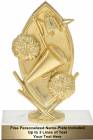 6 3/4" Cheerleader Sport Trophy Kit