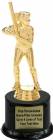 6 3/4" Softball Female Trophy Kit with Pedestal Base