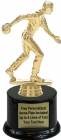 7" Duckpin Bowler Male Trophy Kit with Pedestal Base