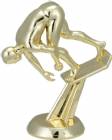 4 1/2" Male Swimming Starting Block Gold Trophy Figure
