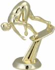 4 1/2" Female Swimming Starting Block Gold Trophy Figure