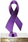 Purple 6 1/2" Awareness Ribbon Trophy Kit