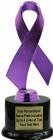 Purple 7 1/2" Awareness Ribbon Trophy Kit with Pedestal Base