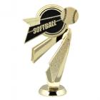 6 1/4" Softball Bullseye Trophy Figure Gold