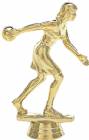 5" Bowler Female Trophy Figure Gold