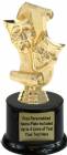 6 1/2" Drama Mask Trophy Kit with Pedestal Base