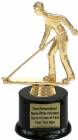 7" Male Shuffleboard Trophy Kit with Pedestal Base