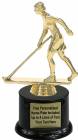 7" Shuffleboard Female Trophy Kit with Pedestal Base