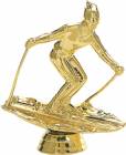 4 1/2" Snow Skier Male Gold Trophy Figure