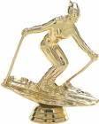 4 1/2" Snow Skier Female Gold Trophy Figure