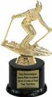 6 1/2" Snow Skier Female Trophy Kit with Pedestal Base