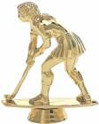 5" Field Hockey Female Trophy Figure Gold