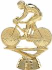 3 3/4" Bicycle Rider Male Trophy Figure Gold
