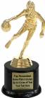 6 1/2" Basketball Action Female Trophy Kit with Pedestal Base