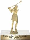 5 1/2" Golfer Female with Club Trophy Kit