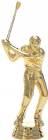 4 3/4" Golfer Male with Club Trophy Figure Gold