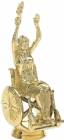 4" Wheelchair Female Gold Trophy Figure