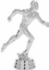 5 1/4" Track Male Silver Trophy Figure