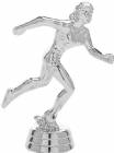 5 1/4" Track Female Silver Trophy Figure