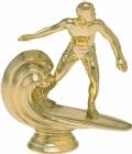 5 1/4" Surfer Male Gold Trophy Figure