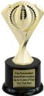 7" Gold Football Diamond Victory Trophy Kit with Pedestal Base