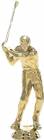 5 1/2" Golfer Male with Club Trophy Figure Gold