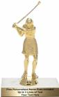 6 1/4" Golfer Female with Club Trophy Kit