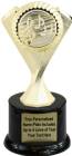 7" Gold Music Diamond Victory Trophy Kit with Pedestal Base