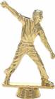5" Cricket Bowler Male Gold Trophy Figure