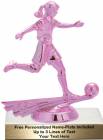 Pink 5 3/4" Female Soccer Trophy Kit