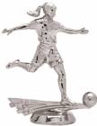 5" All Star Soccer Female Silver Trophy Figure