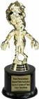7 1/4" Gold Zombie Trophy Kit with Pedestal Base